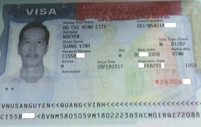 Chúc mừng chú Vinh đậu visa du lịch Mỹ 2017