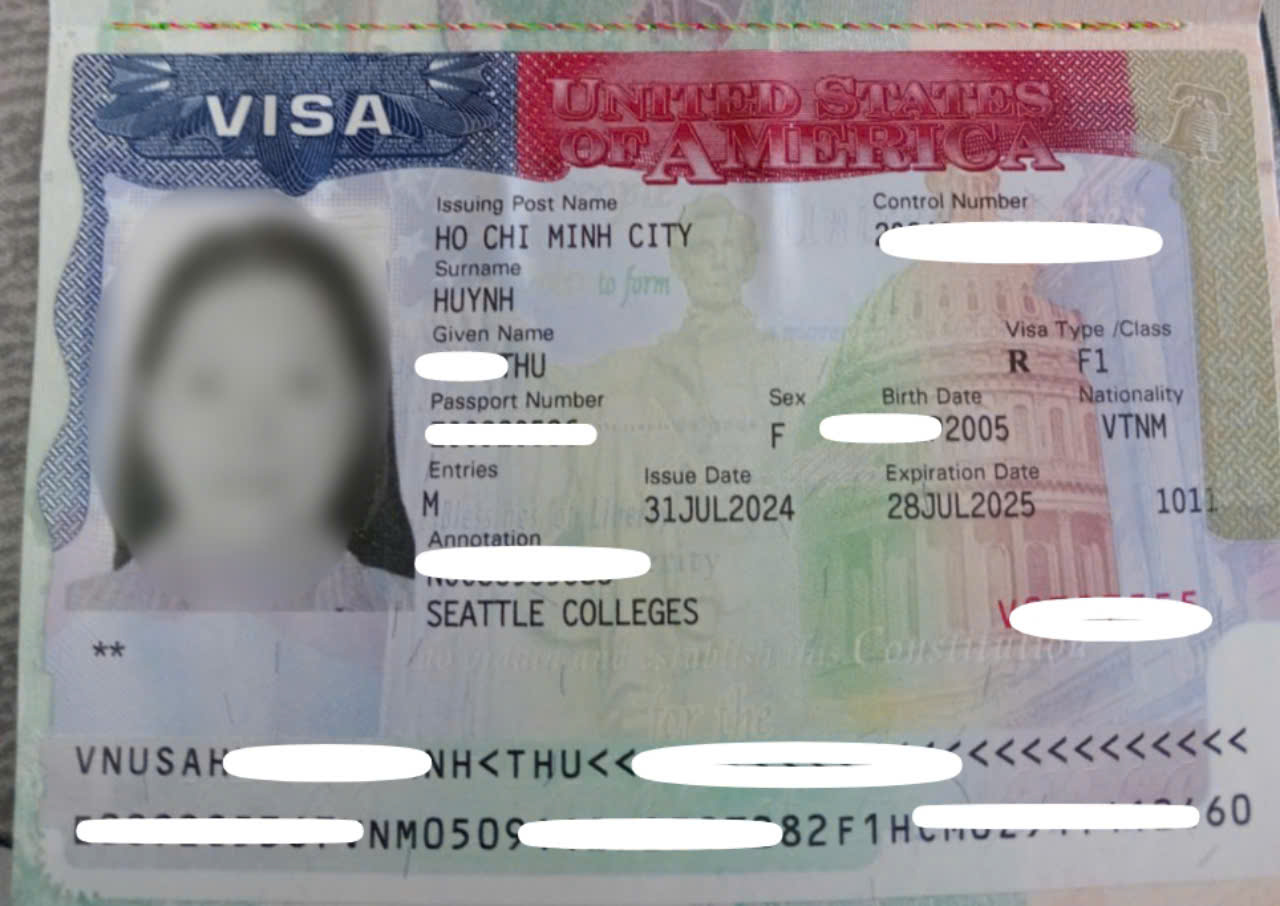 CHÚC MỪNG KHÁCH HÀNG ĐẬU VISA DU  HỌC HOA KỲ