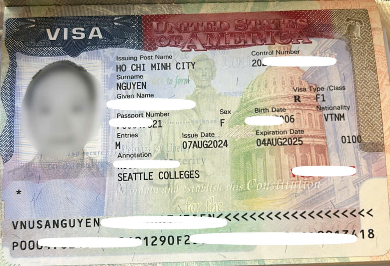 CHÚC MỪNG KHÁCH HÀNG ĐẬU VISA DU  HỌC HOA KỲ