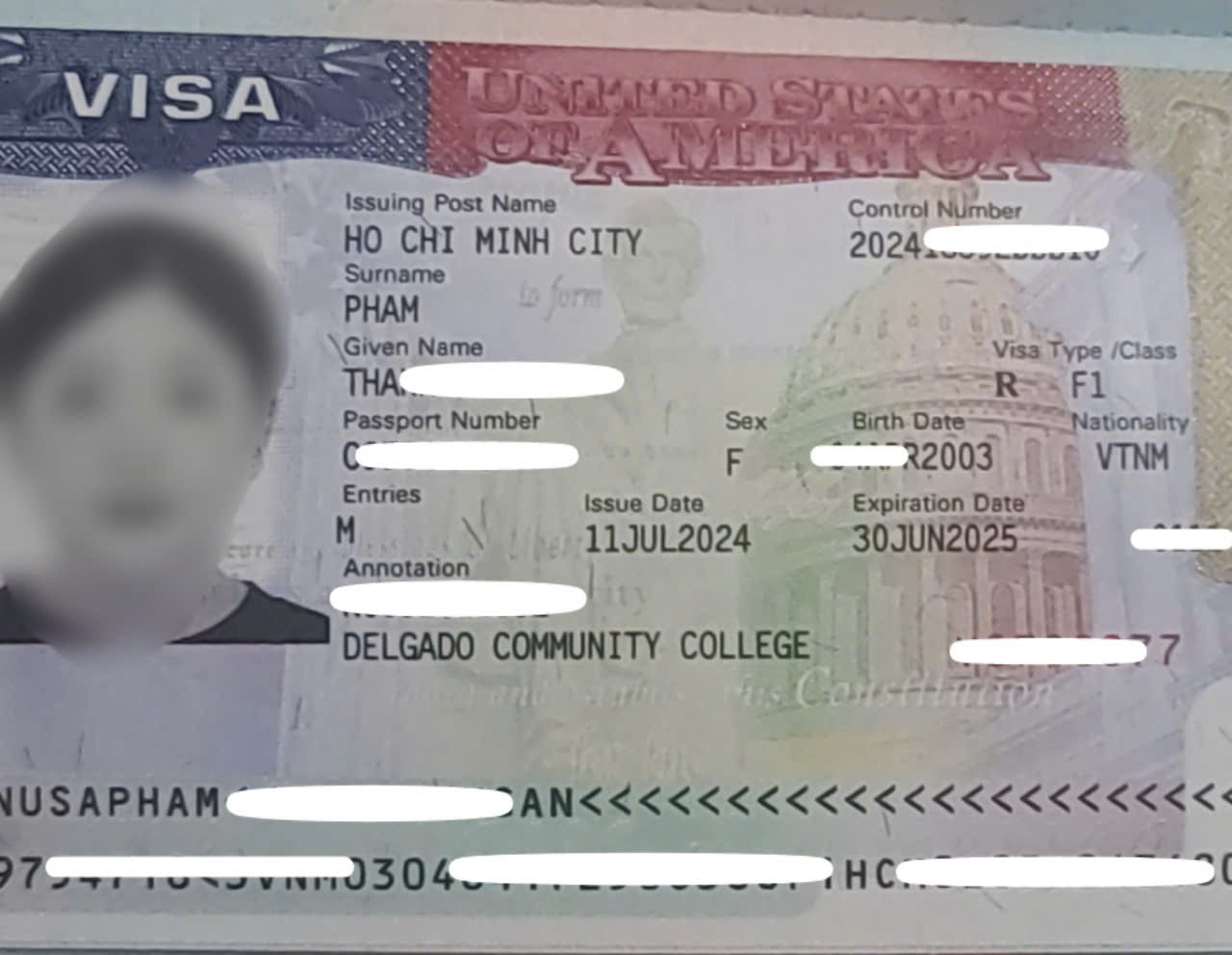 CHÚC MỪNG KHÁCH HÀNG ĐẬU VISA DU  HỌC HOA KỲ