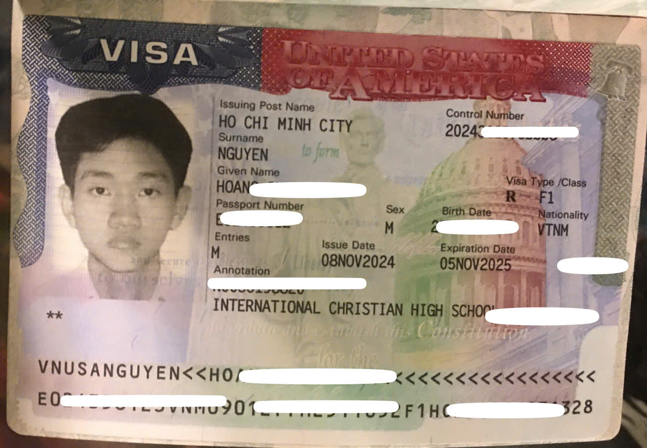 CHÚC MỪNG KHÁCH HÀNG ĐẬU VISA DU  HỌC HOA KỲ