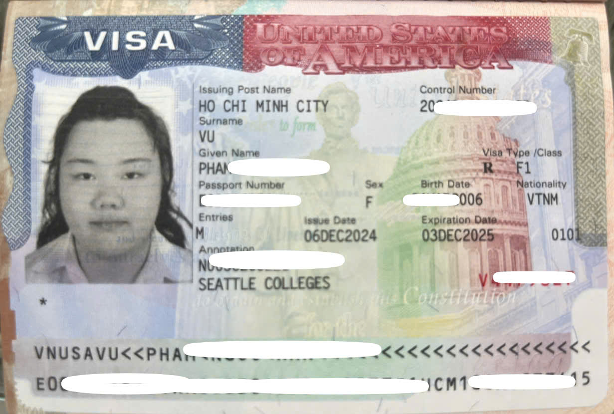 CHÚC MỪNG KHÁCH HÀNG ĐẬU VISA DU  HỌC HOA KỲ
