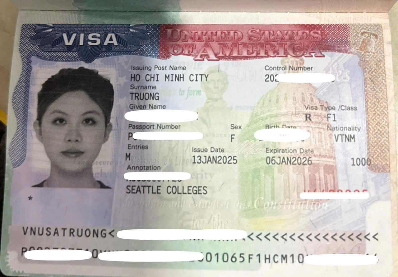 CHÚC MỪNG KHÁCH HÀNG ĐẬU VISA DU  HỌC HOA KỲ
