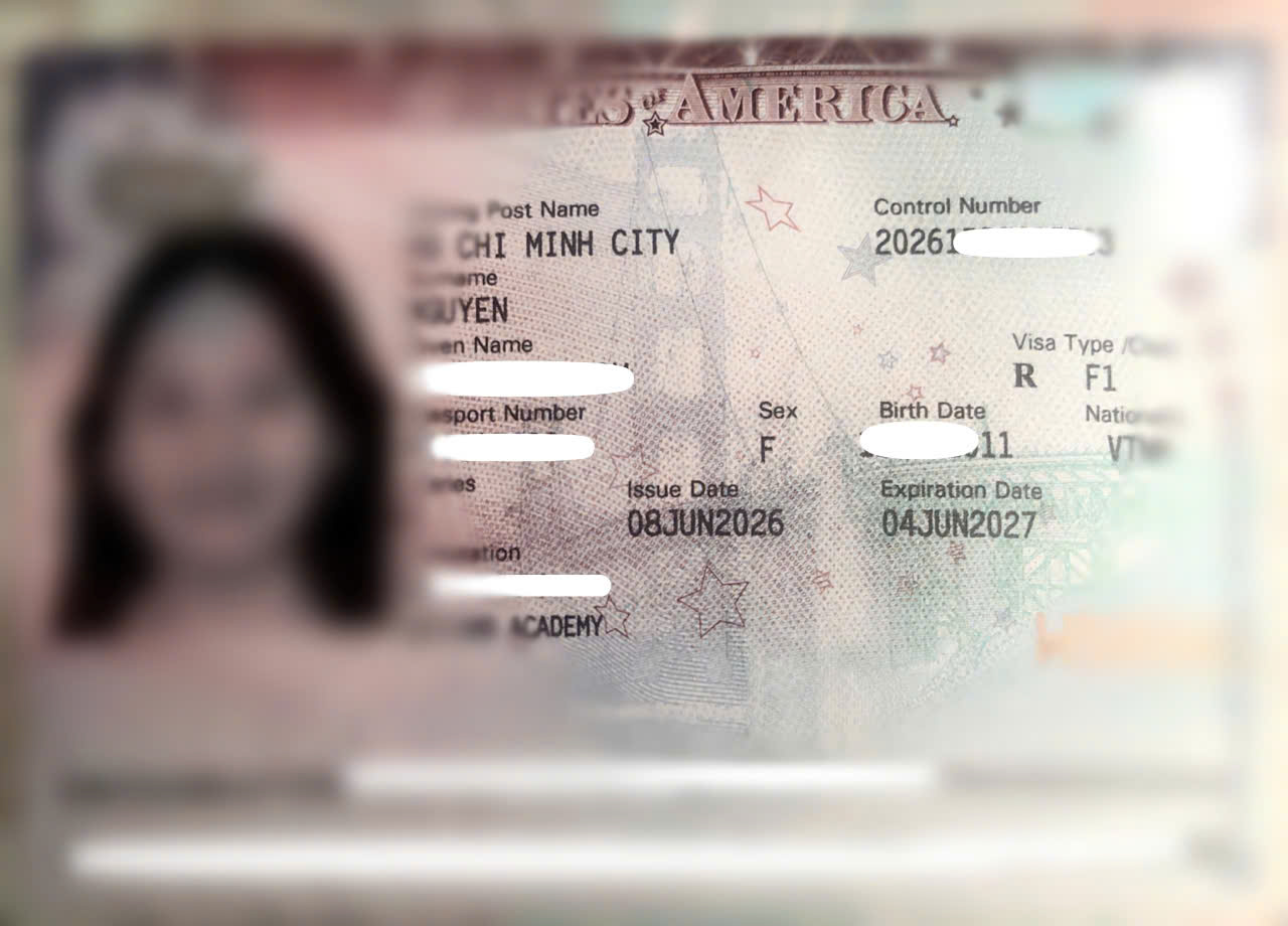 CHÚC MỪNG KHÁCH HÀNG ĐẬU VISA DU  HỌC HOA KỲ