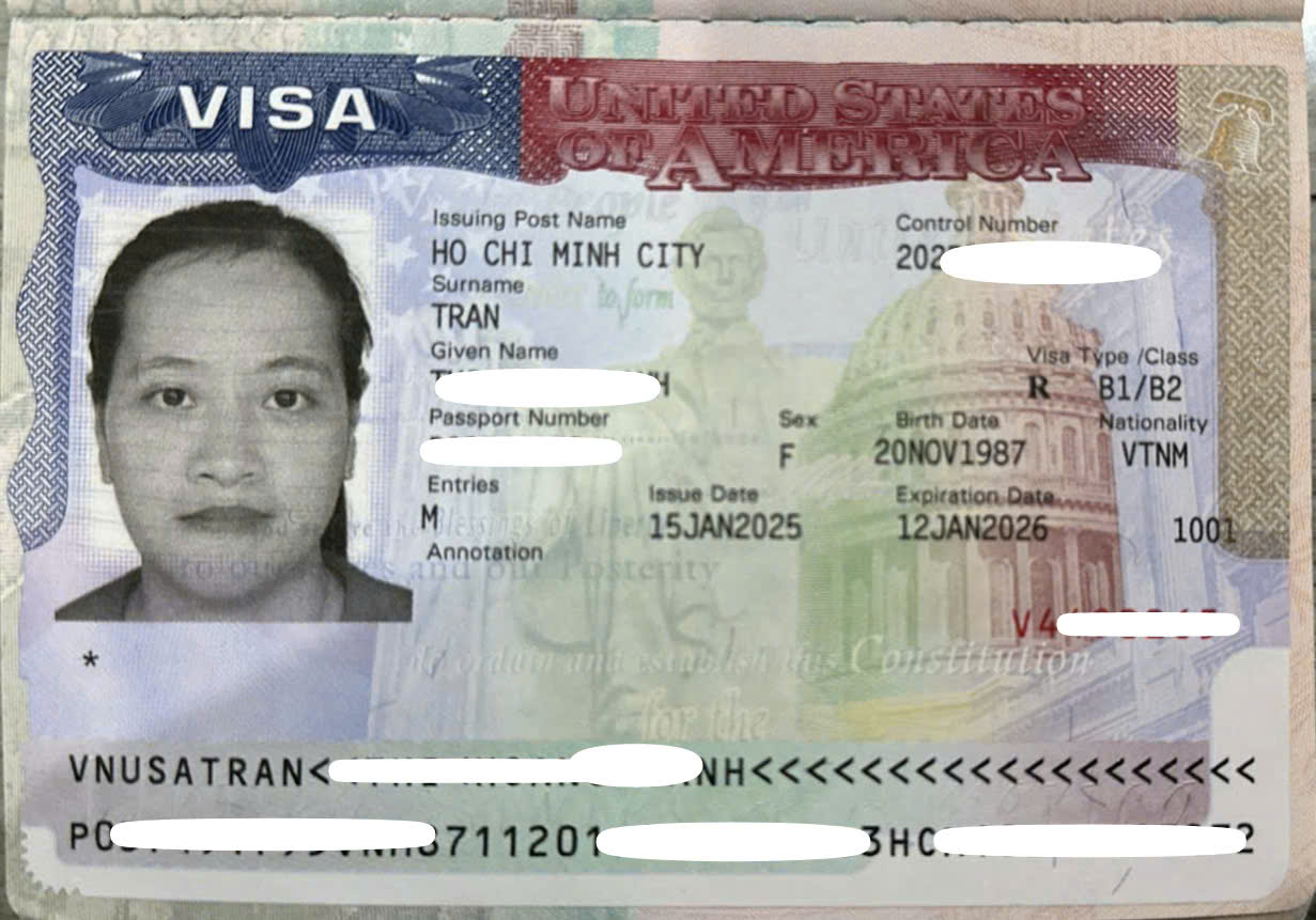 CHÚC MỪNG KHÁCH HÀNG ĐẬU VISA DU LỊCH HOA KỲ
