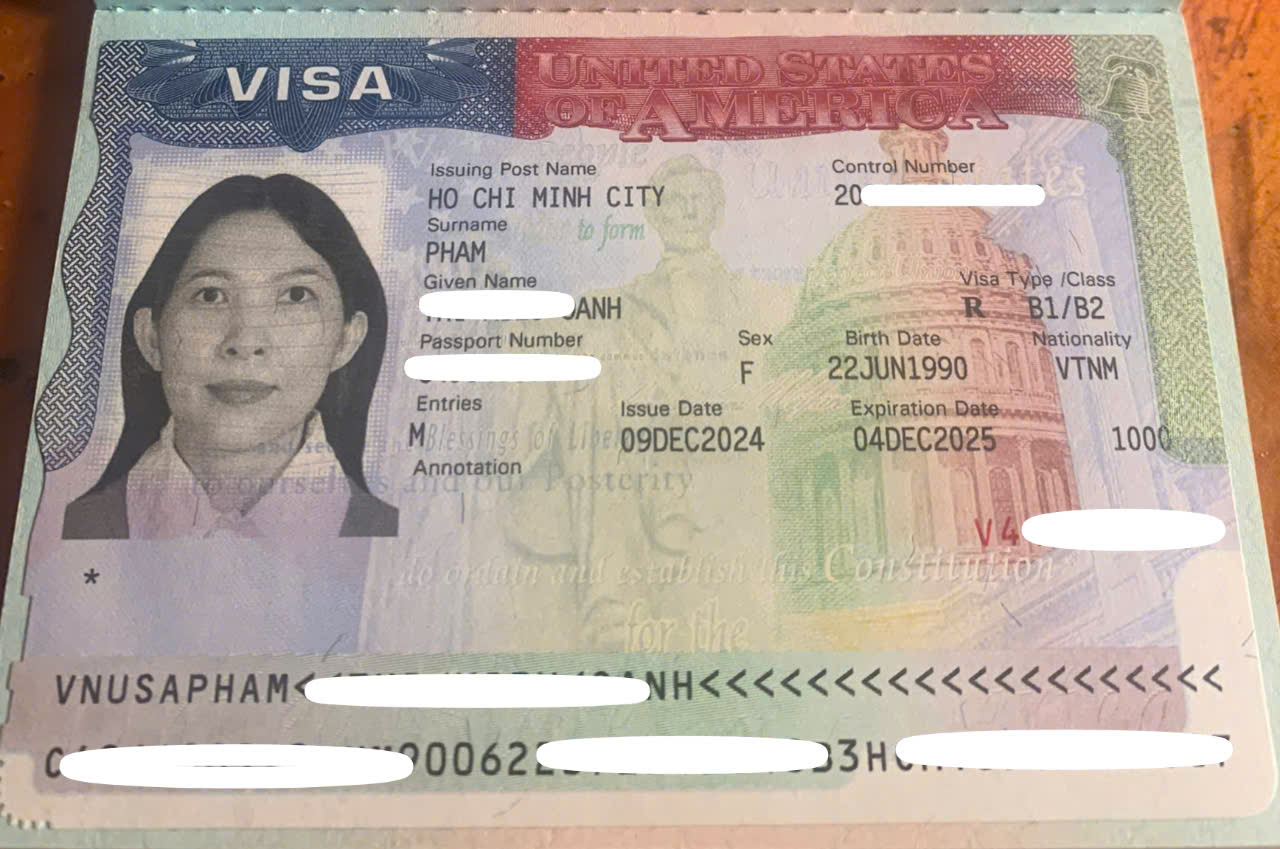 CHÚC MỪNG KHÁCH HÀNG ĐẬU VISA DU LỊCH HOA KỲ