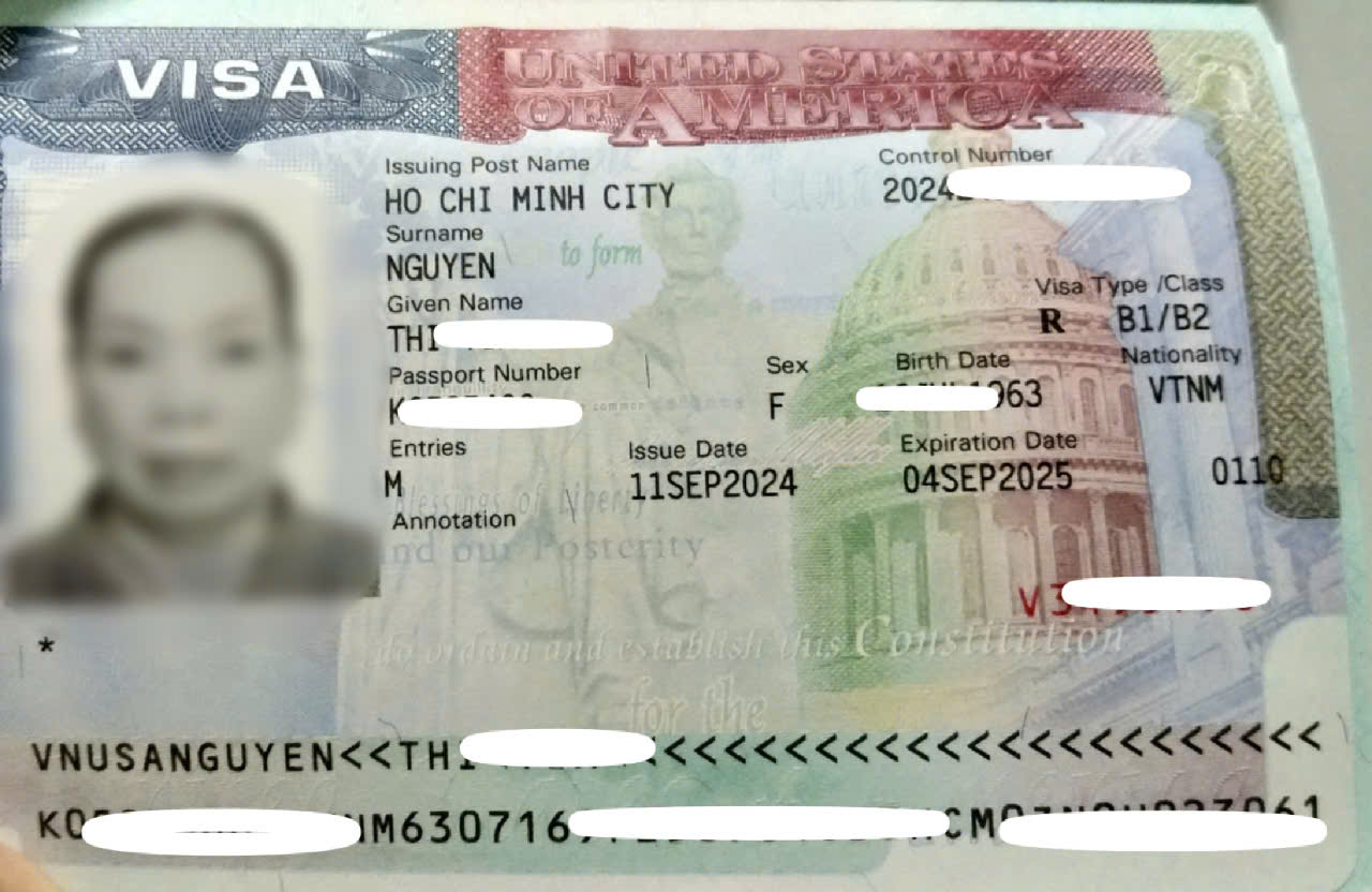 CHÚC MỪNG KHÁCH HÀNG ĐẬU VISA DU LỊCH HOA KỲ